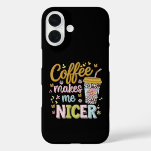 Coque Pour iPhone 16 Café Lover Café Leopard Café Me Fait