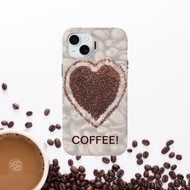 Coques Case-Mate iPhone Café Lover Coffee Coeur de café 15 Plus (Coffee Lover Coffee Bean Heart iPhone 15 Plus Case)