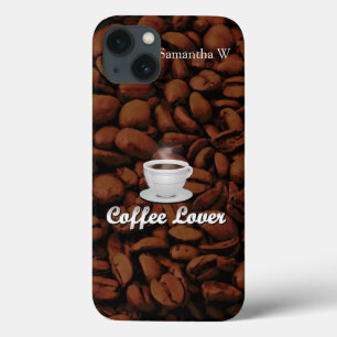 Etui iPhone Case-Mate Café Lover, White Cup/haricots Brown