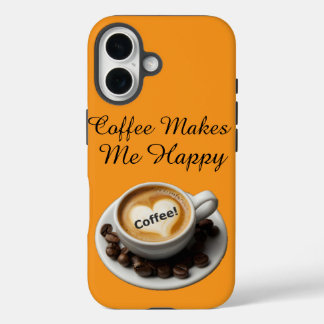 Coque Pour iPhone 16 Café Me Rend Heureux Mignon