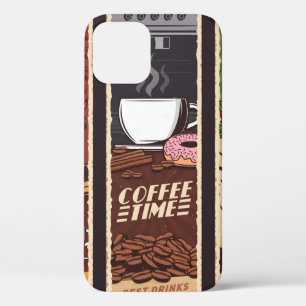 Case-Mate iPhone Case Cafetière Bannières vintages vintages, cafétéria e