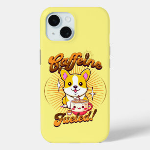 COQUE Case-Mate iPhone CAFFEINE DE CORGI FUELED!