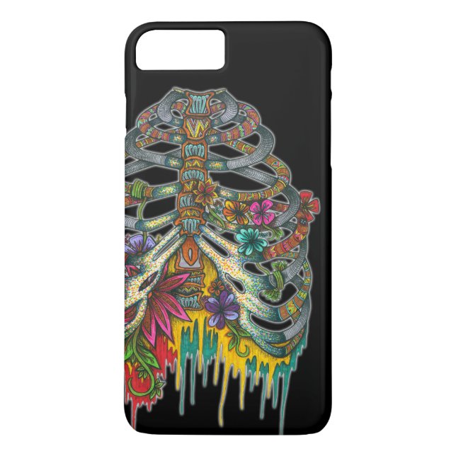 Coques Case-Mate iPhone Cage thoracique de fleur (Dos)