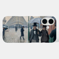Caillebotte Paris, rue, jour de pluie, art vintage