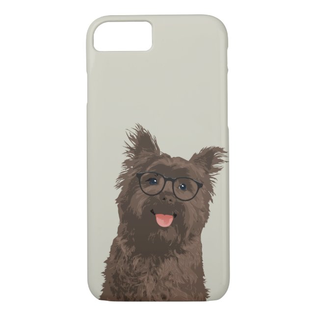 Coques Case-Mate iPhone Cairn Terrier noir en verre de hippie pour des (Dos)