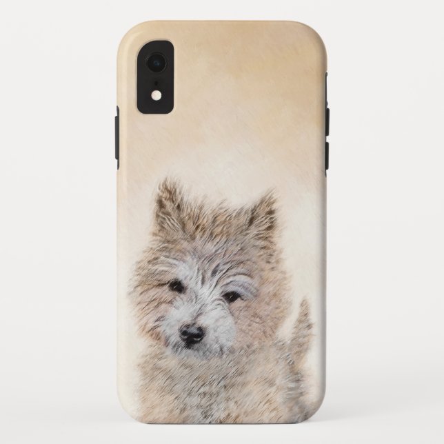 Coques Case-Mate iPhone Cairn Terrier Peinture Chiot - Art Chien original (Dos)