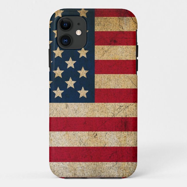 Coques Case-Mate iPhone Caisse affligée de drapeau américain (Dos)