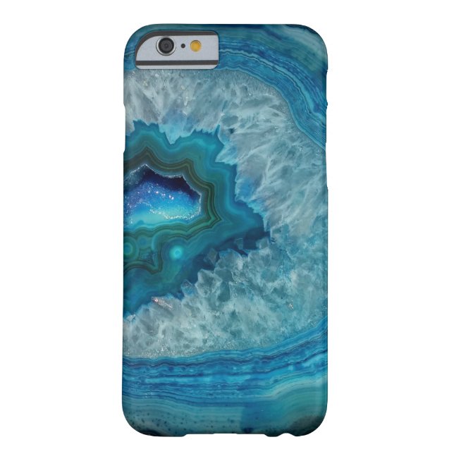Coques Case-Mate iPhone Caisse assez bleue de pierre gemme de Geode (Dos)