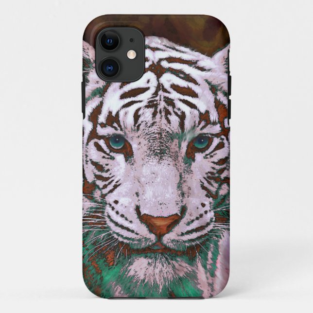 Coques Case-Mate iPhone caisse blanche de l'iphone 5 de tigre (Dos)