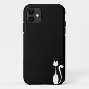 Etui iPhone Case-Mate Caisse blanche d'Iphone 5 de chat à peine là