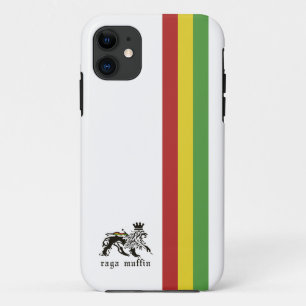 Coques Pour iPhone Caisse blanche d'Iphone 5 de rayure de Rasta