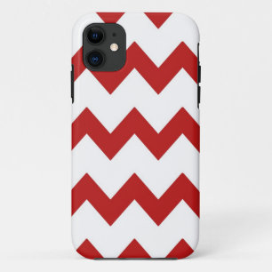 Coques Pour iPhone Caisse blanche rouge de chevrons