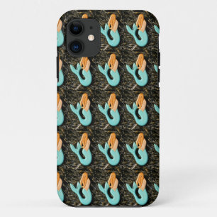 Coque Case-Mate iPhone caisse bleue de motif de sirène
