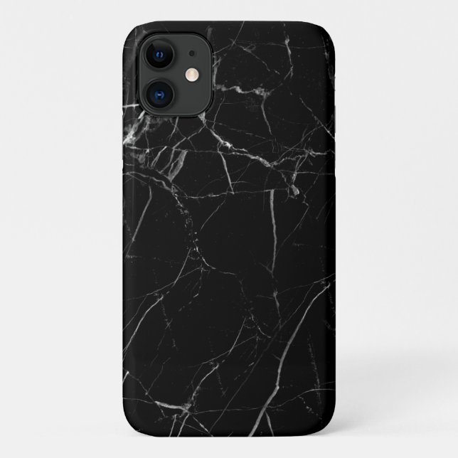 Coques Case-Mate iPhone Caisse de marbre noire d'Iphone 7 (Dos)