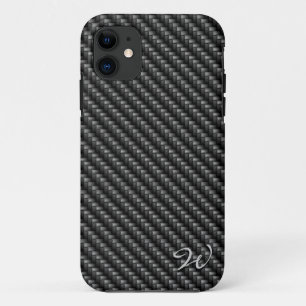 Coque iPhone 11 Caisse de point de la fibre 2 de carbone