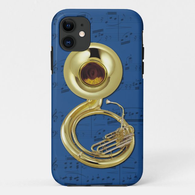 Coques Case-Mate iPhone Caisse de sousaphone et de téléphone de musique. (Dos)