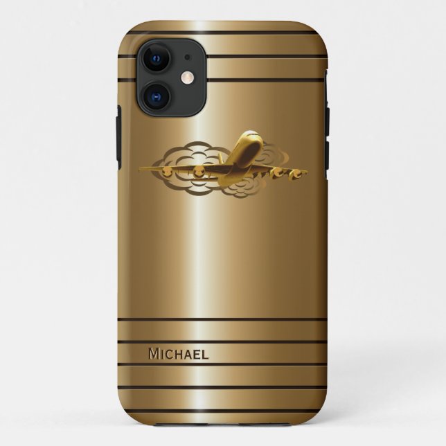 Coques Case-Mate iPhone Caisse d'or de l'iPhone 5 d'avions d'avion de (Dos)