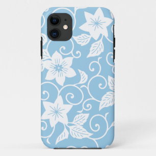 Coque Case-Mate Pour iPhone Caisse florale bleue et blanche de l'iPhone 5/5S