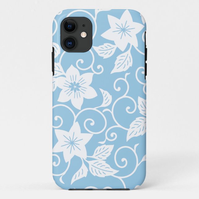 Coques Case-Mate iPhone Caisse florale bleue et blanche de l'iPhone 5/5S (Dos)