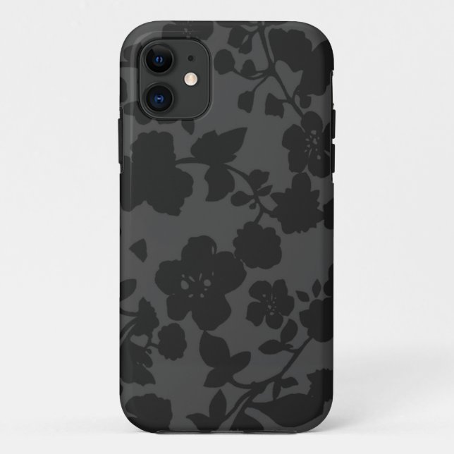 Coques Case-Mate iPhone Caisse florale noire de l'iPhone 5S (Dos)