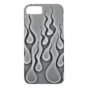 Coque Case-Mate iPhone Caisse grise de téléphone de flammes de fantôme