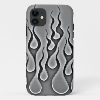 Etui iPhone Case-Mate Caisse grise de téléphone de flammes de fantôme