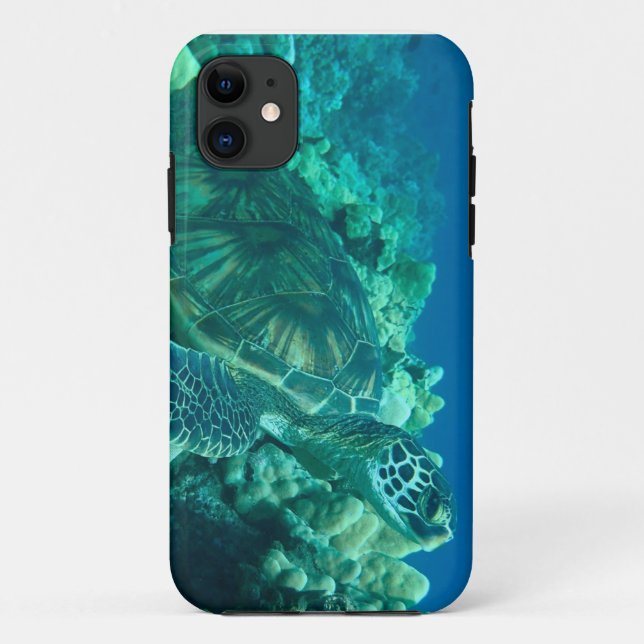 Coques Case-Mate iPhone Caisse hawaïenne de téléphone de tortue de mer (Dos)