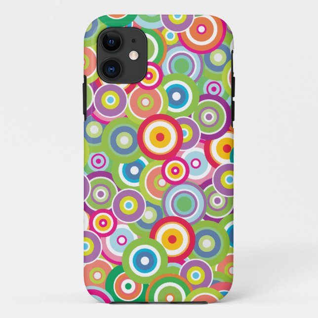 Coques Case-Mate iPhone Caisse lumineuse de cercles de vecteur (Dos)