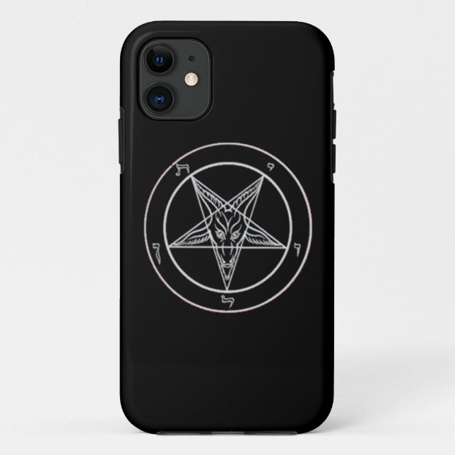 Coques Case-Mate iPhone Caisse noire/blanche de téléphone de Baphomet (Dos)