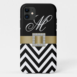Coque Case-Mate iPhone Caisse NOIRE de l'iPhone 5 de MONOGRAMME de