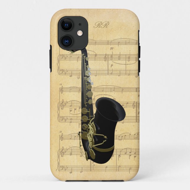 Coques Case-Mate iPhone Caisse noire de l'iPhone 5 de musique de feuille (Dos)