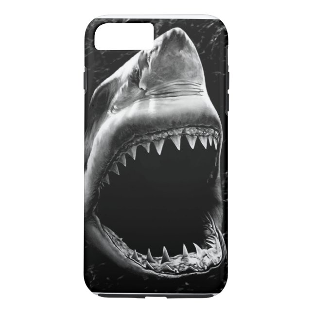 Coques Case-Mate iPhone Caisse noire de l'iPhone 7 de requin (Dos)