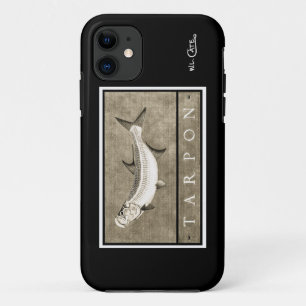 Case-Mate iPhone Case Caisse noire de tarpon et blanche vintage de