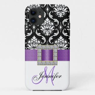 Coque Case-Mate Pour iPhone Caisse noire pourpre personnalisée de l'iPhone 5