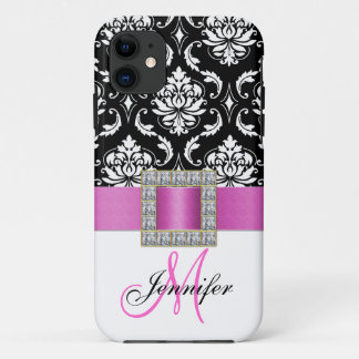 Coque Case-Mate Pour iPhone Caisse noire rose personnalisée de l'iPhone 5 de