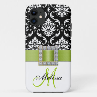 Coque Case-Mate iPhone Caisse noire verte initiale de l'iPhone 5 de