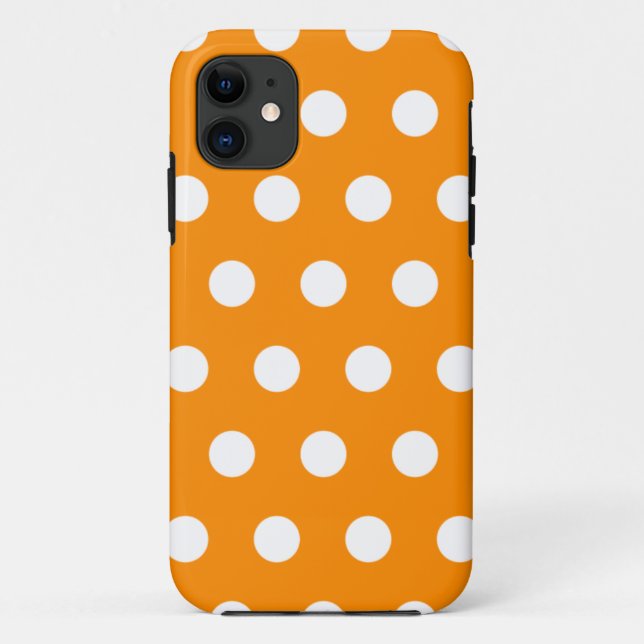 Coques Case-Mate iPhone Caisse orange de l'iPhone 5 de point de polka (Dos)