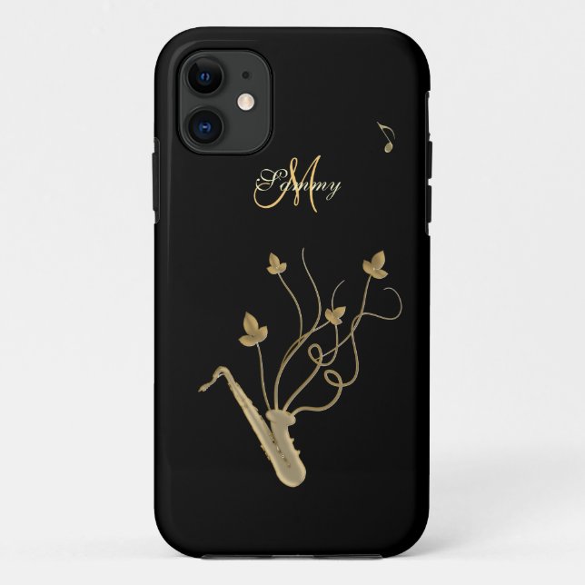Coques Case-Mate iPhone Caisse personnalisée de l'iPhone 5 de saxophone (Dos)