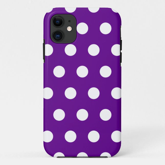 Coques Case-Mate iPhone Caisse pourpre de l'iPhone 5 de point de polka (Dos)