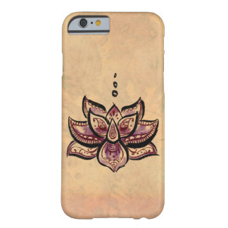Coque iPhone 6 Barely There Caisse pourpre de l'iPhone 6 de fleur de Lotus