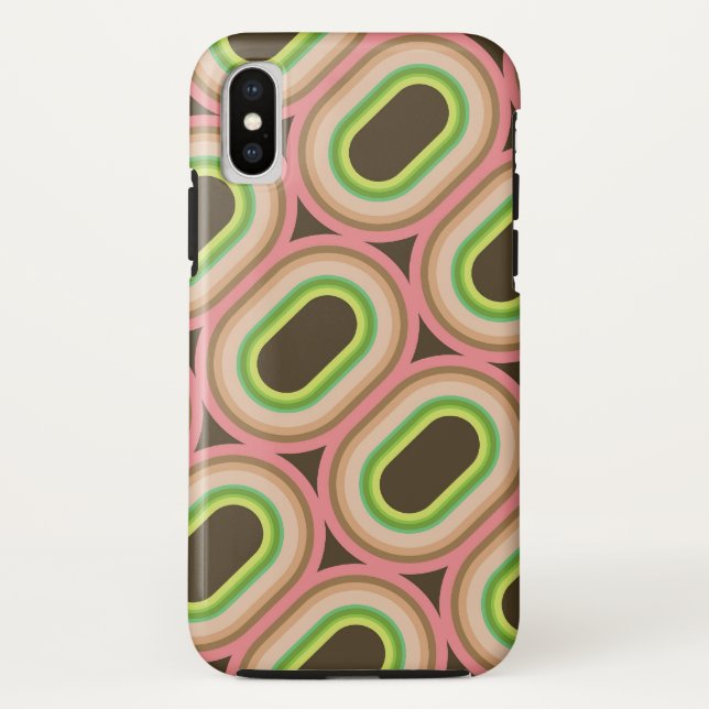 Coques Case-Mate iPhone Caisse rose et verte au néon audacieuse de motif (Dos)