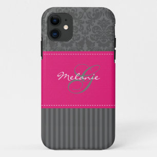 Coques Pour iPhone Caisse rose grise de l'iPhone 5 de rayure de