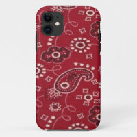 Caisse rouge de l'iPhone 5 de Paisley de Bandana
