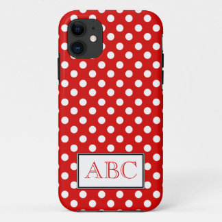 Case-Mate iPhone Case Caisse rouge et blanche de point de polka de