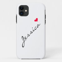 Caisse rouge personnalisable du coeur iPhone5