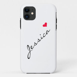 Coque iPhone 11 Caisse rouge personnalisable du coeur iPhone5