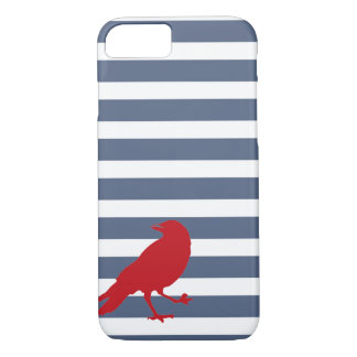 Etui iPhone Case-Mate Caisse rouge rayée de bleu marine et blanche