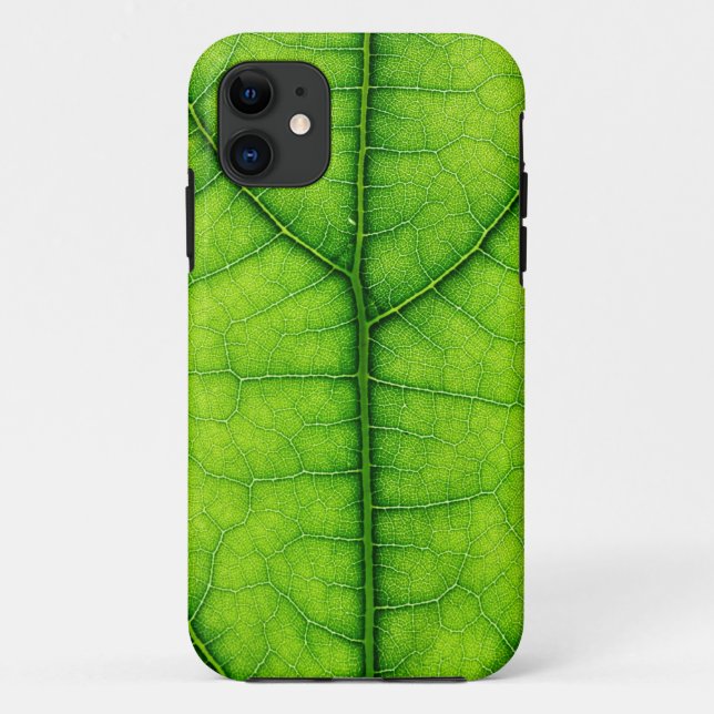 Coques Case-Mate iPhone caisse verte de texture de feuille d'arbre de (Dos)