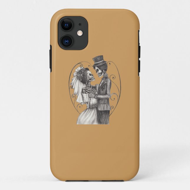 Coques Case-Mate iPhone Calavera Day of Dead Drawing Bridegroom (Dos)