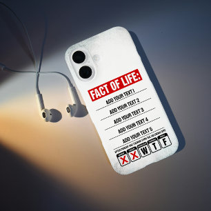 Coque Pour iPhone 16 Calendrier Fact of Life dit WTF Humour